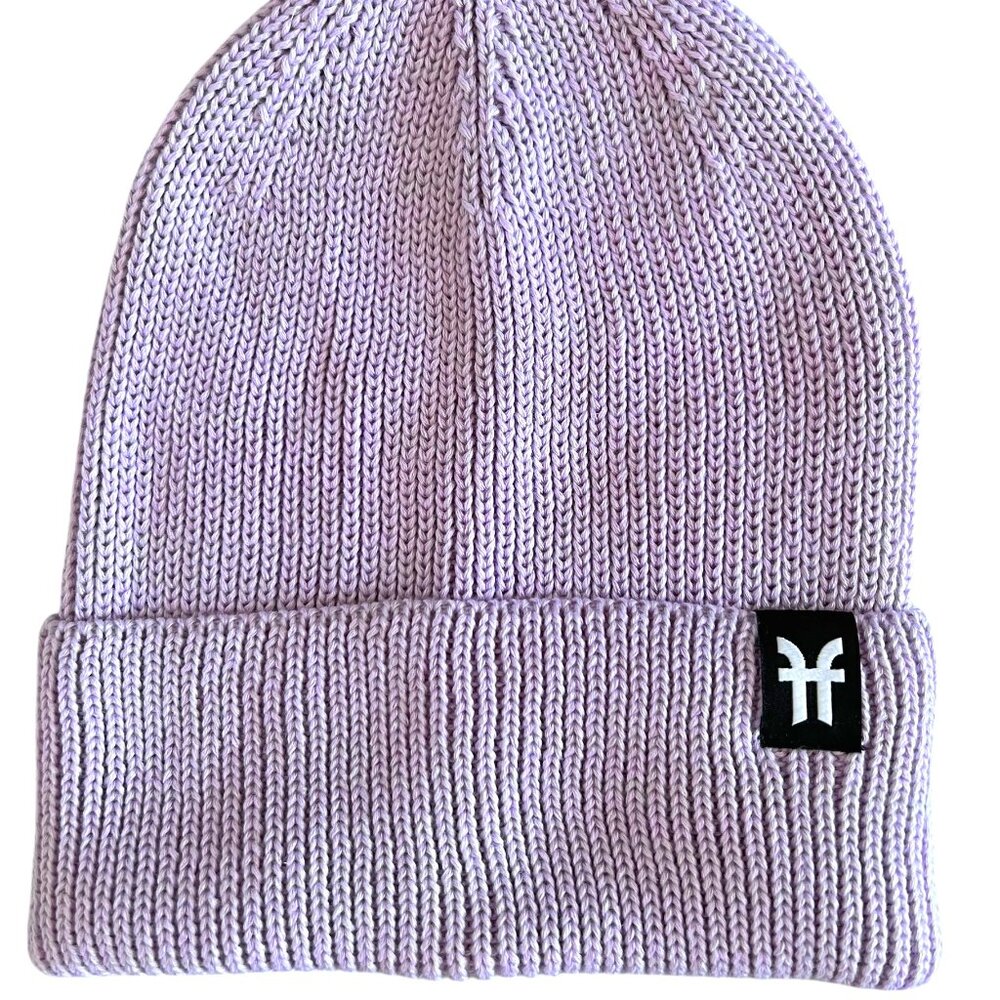 FACTION NEW Ribbed Beanie Hat In Lavender - Picture 2 of 10